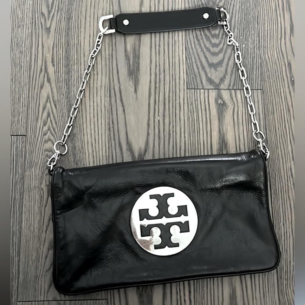 Tory Burch | Black Chain Leather Clutch